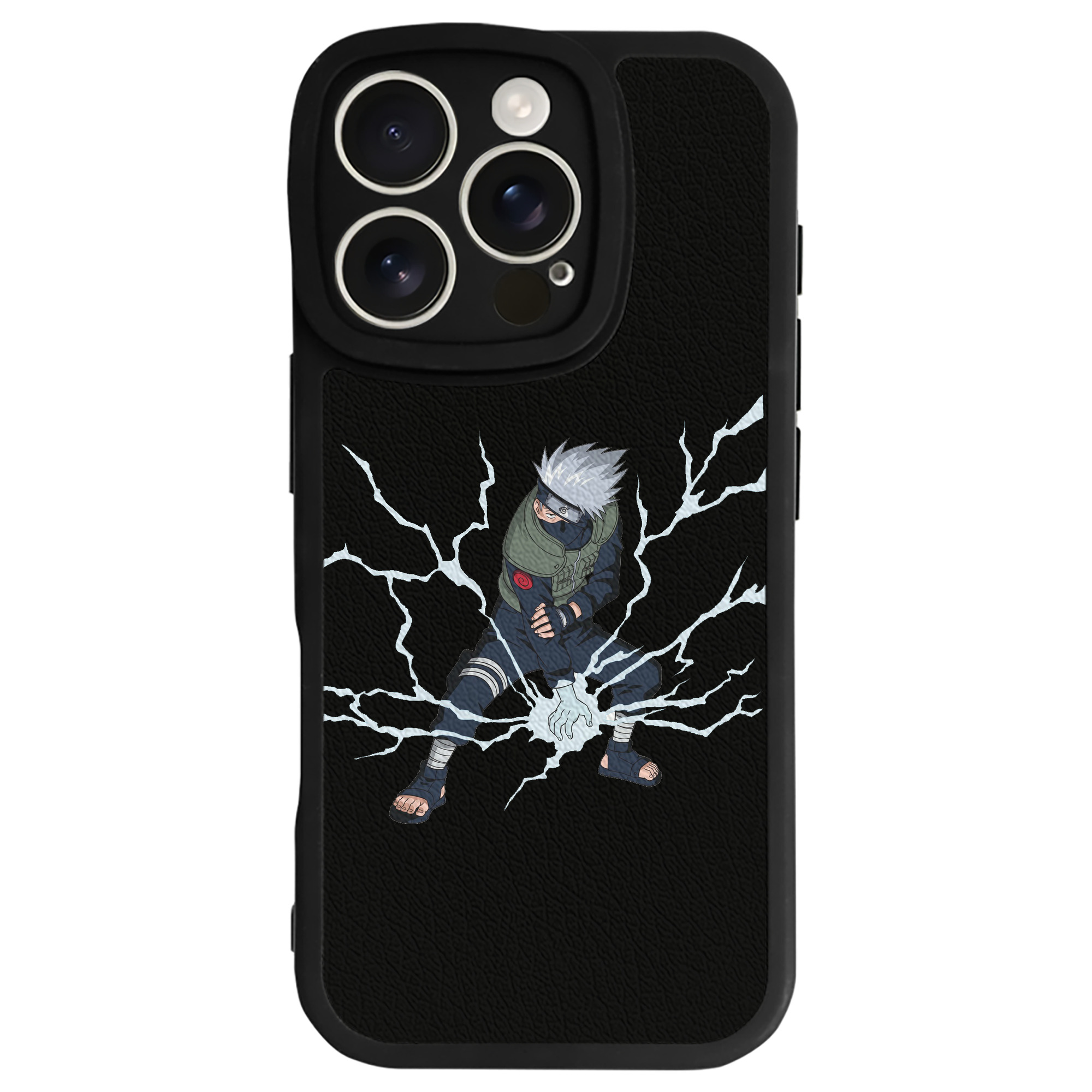 （画像用） NARUTO -ナルト- はたけ カカシ Hatake Kakashi 【iPhone 16シリーズ対応】シリコンスマホケース（レザー調） 材質：シリコン